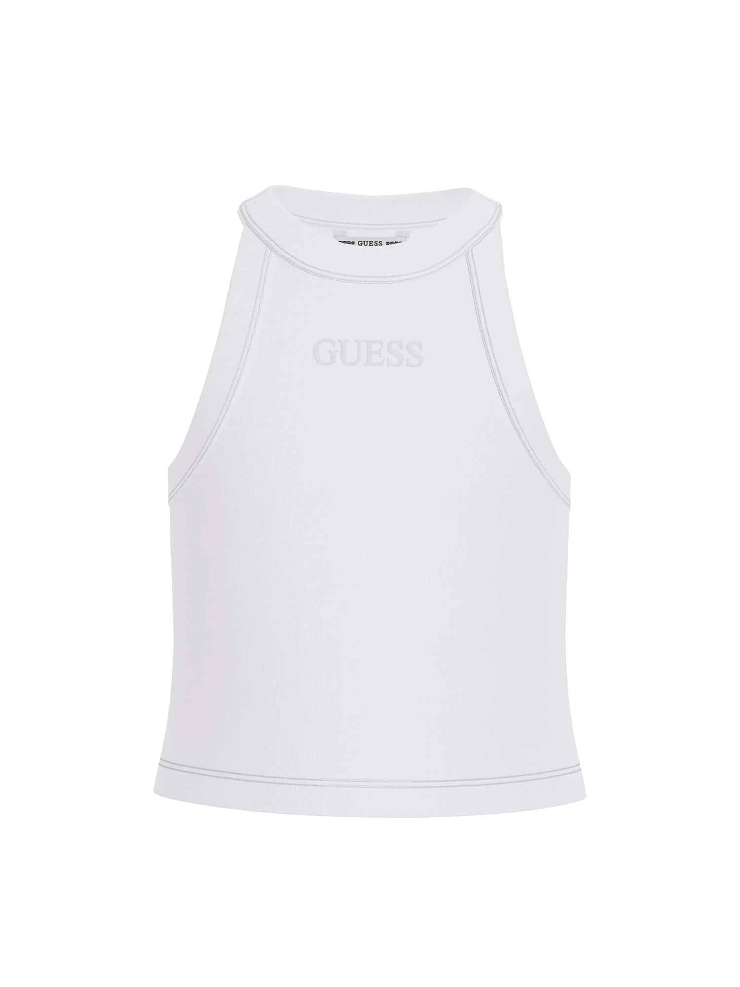 Top Guess Ragazza a costine bianco