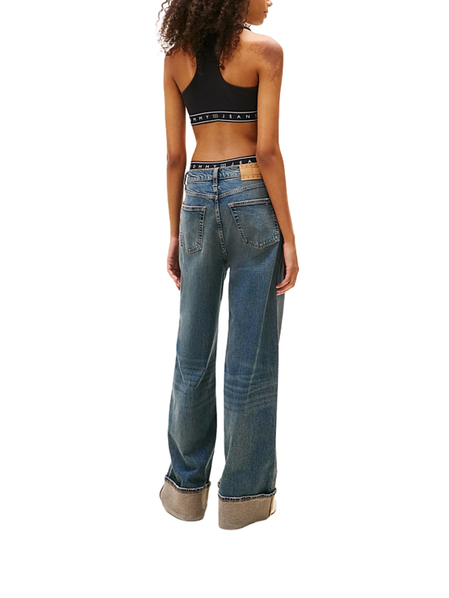Top modello crop tape nero - Image 2