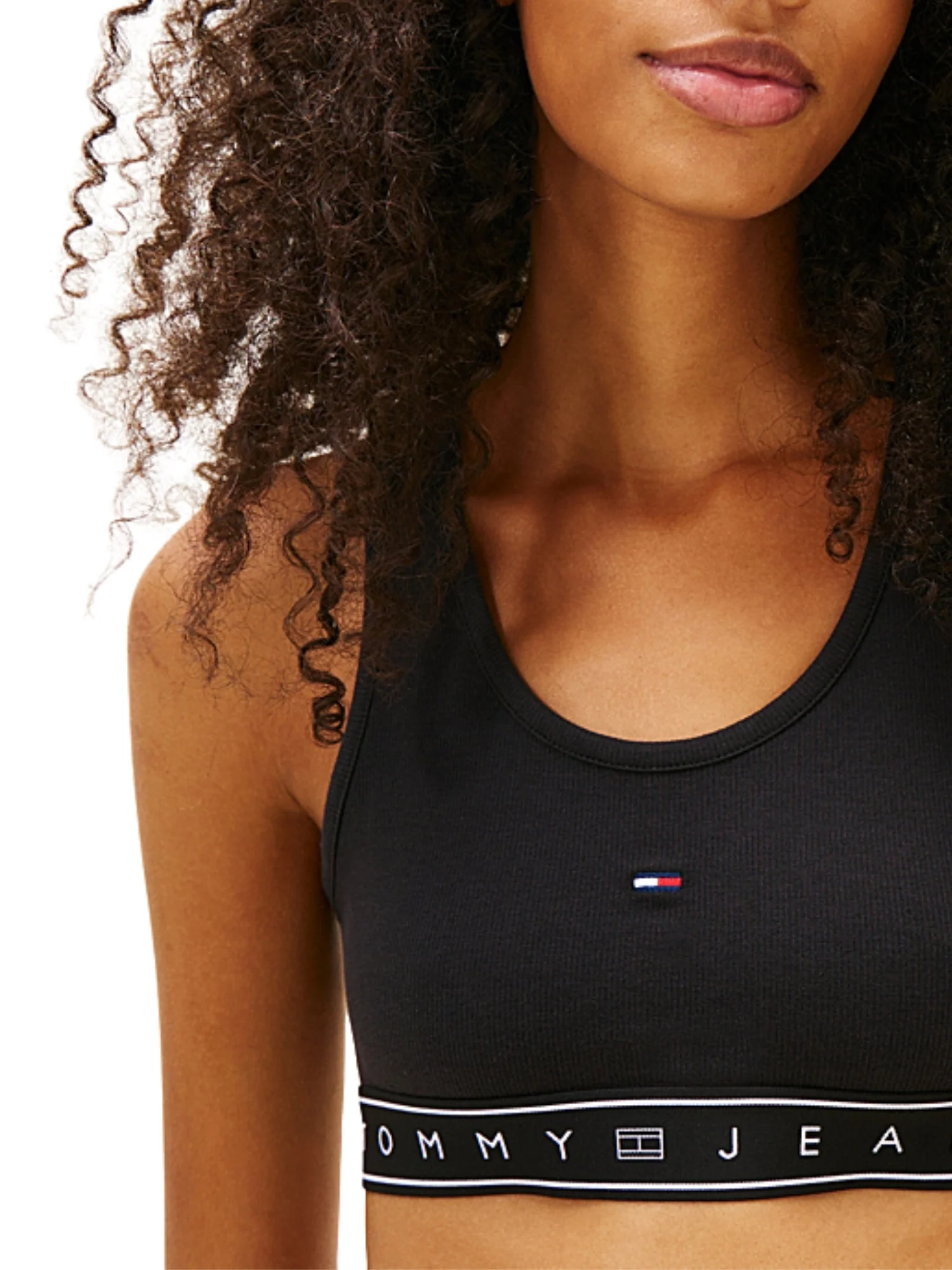 Top modello crop tape nero - Image 4
