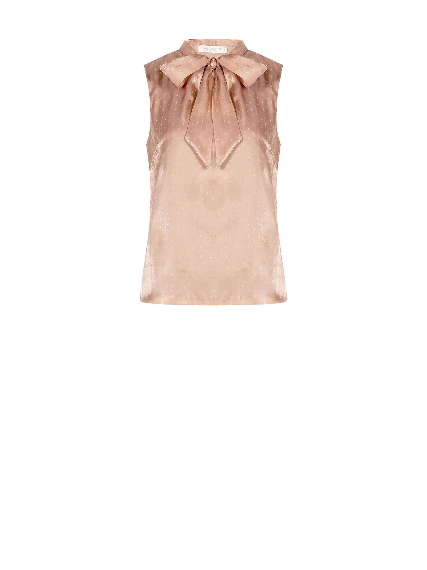 Top Rinascimento Donna con fiocco strass allover bronzo - Image 6