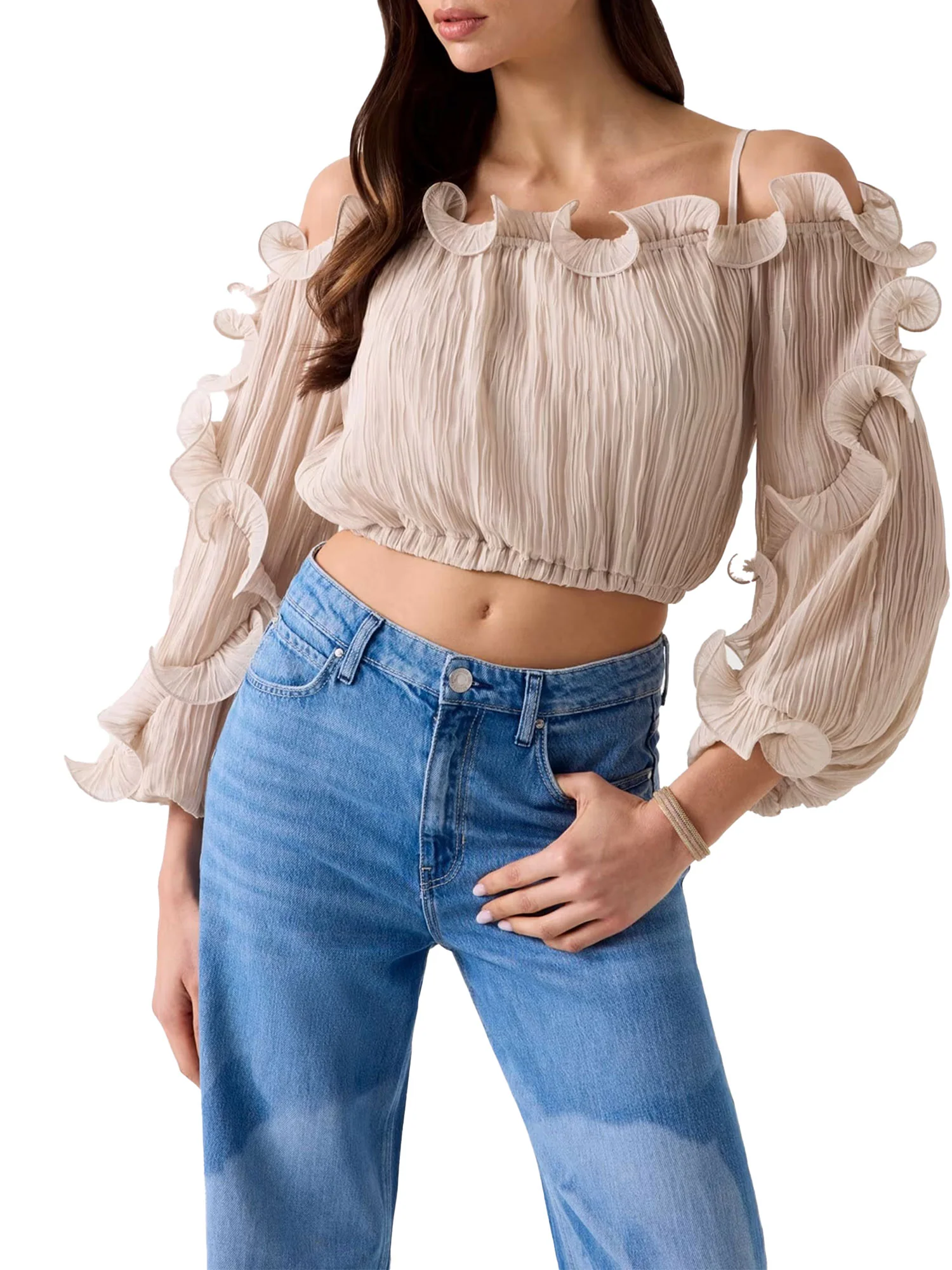 Top Guess Donna gabriella panna