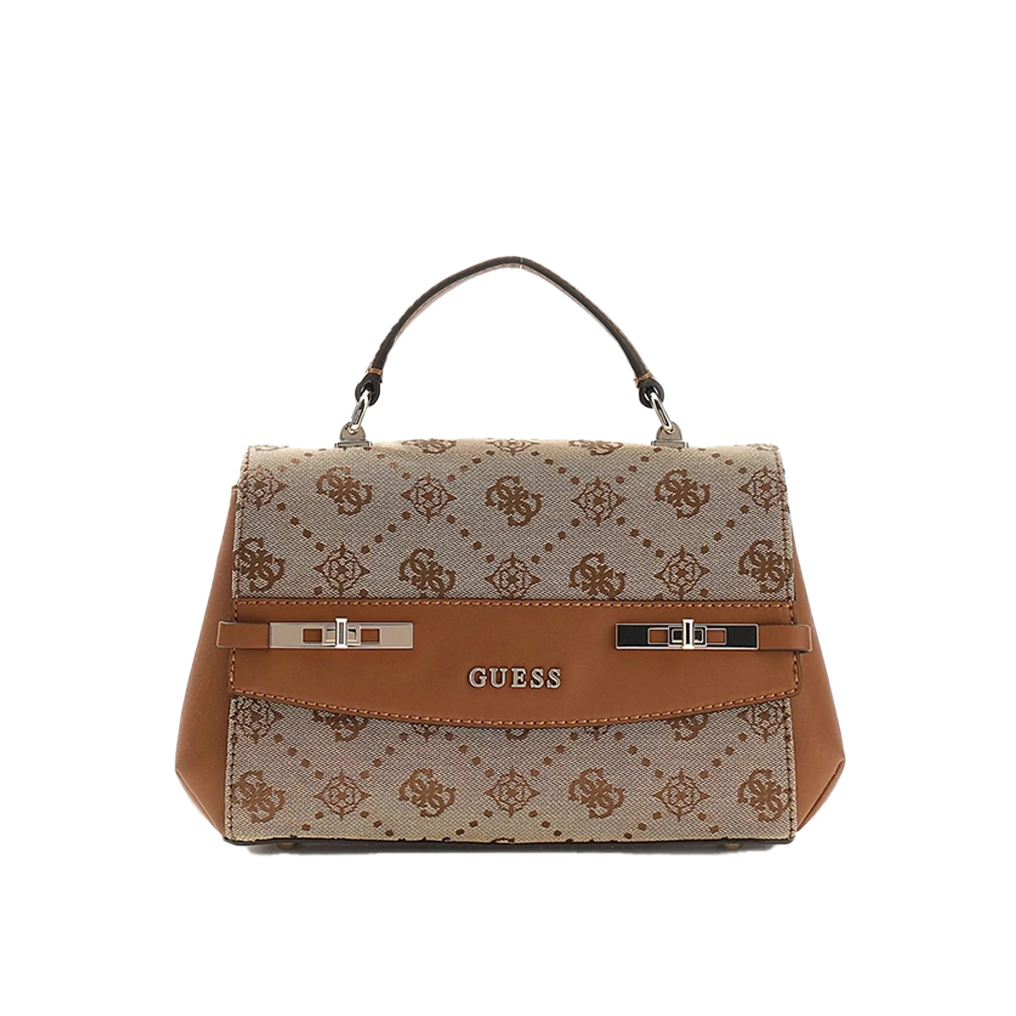 Borsa a mano Guess donna Melinda logo latte