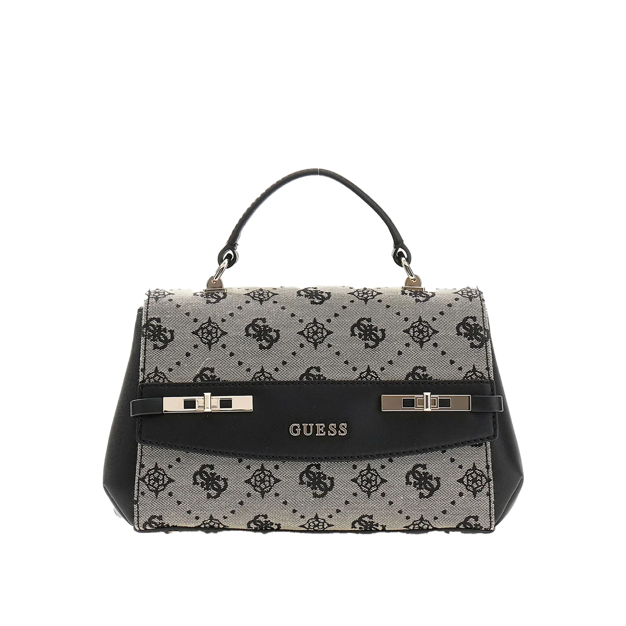 Borsa a mano Guess donna Melinda logo nero