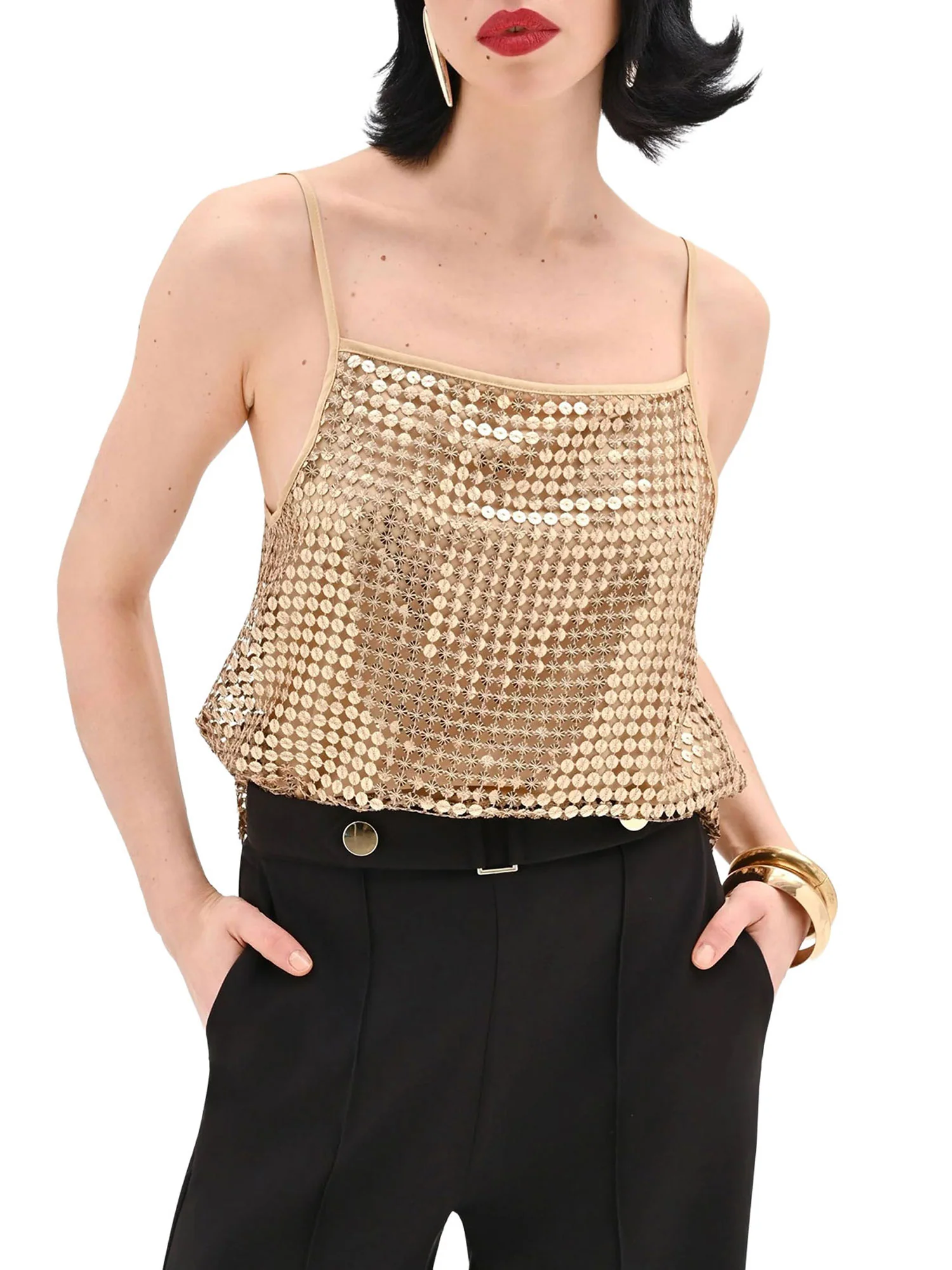 Top Rinascimento Donna paillettes oro - Image 4