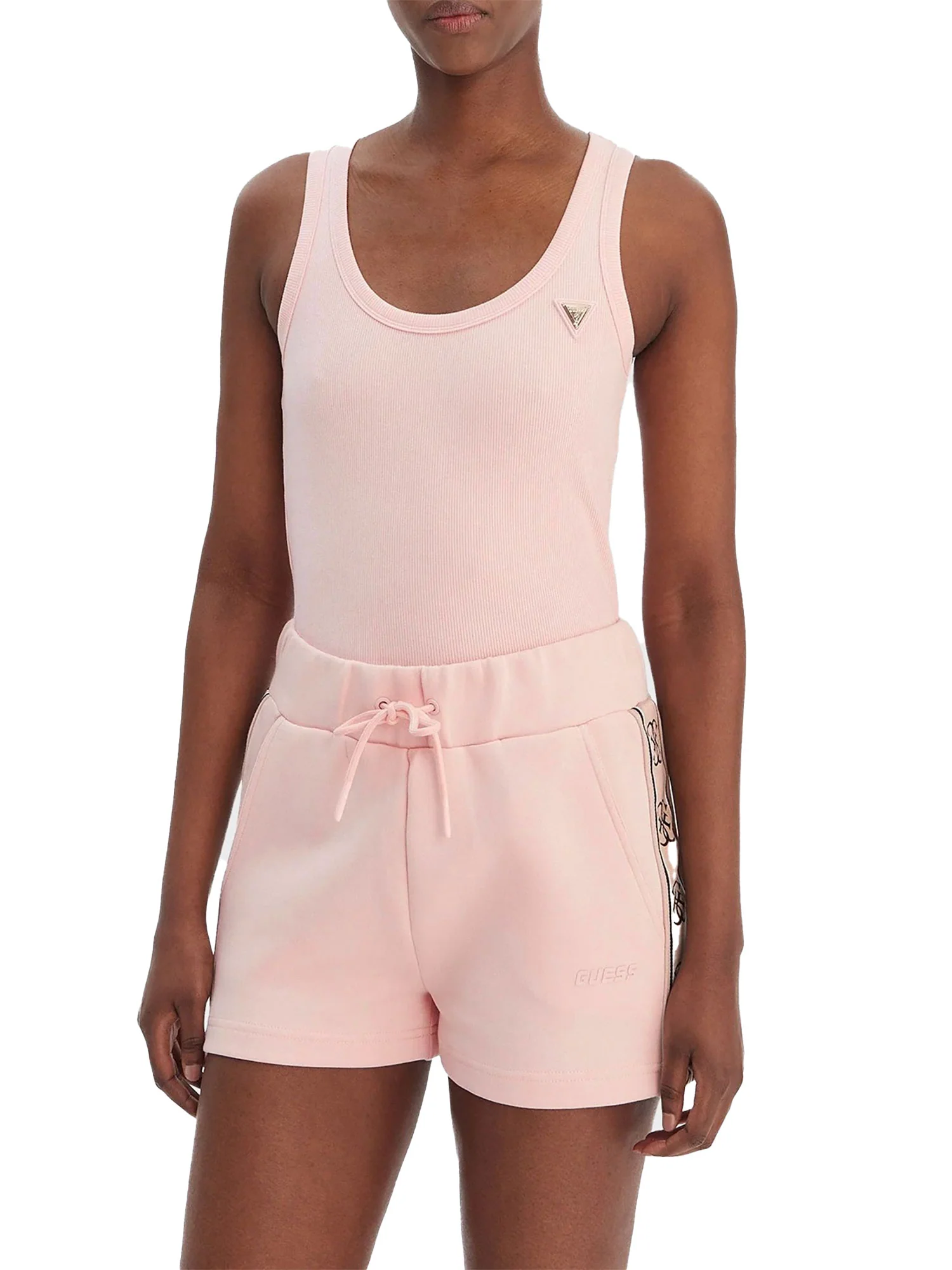 Top Guess Donna rib colette rosa
