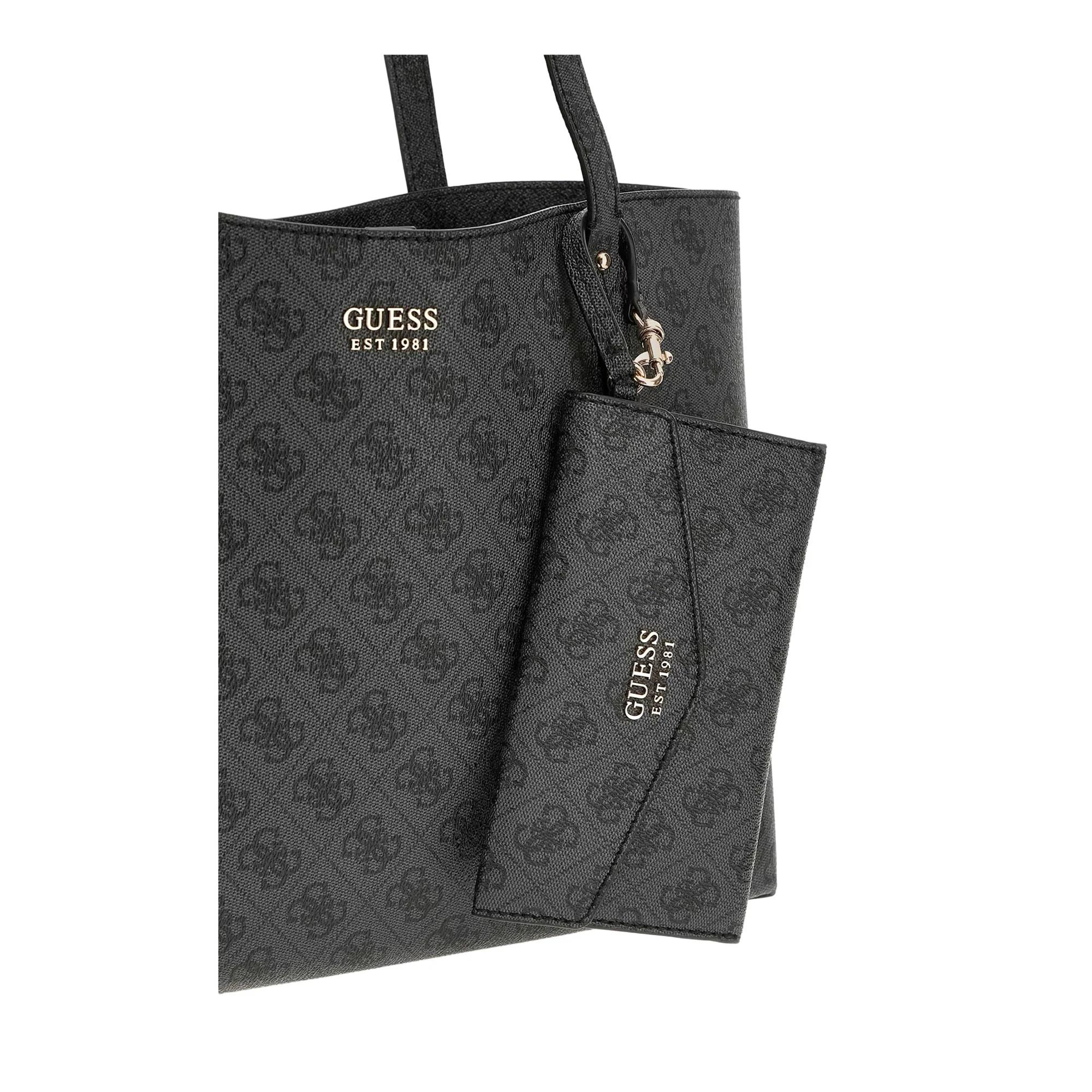 Borsa Tote Guess donna Brenton logo coal - Image 3