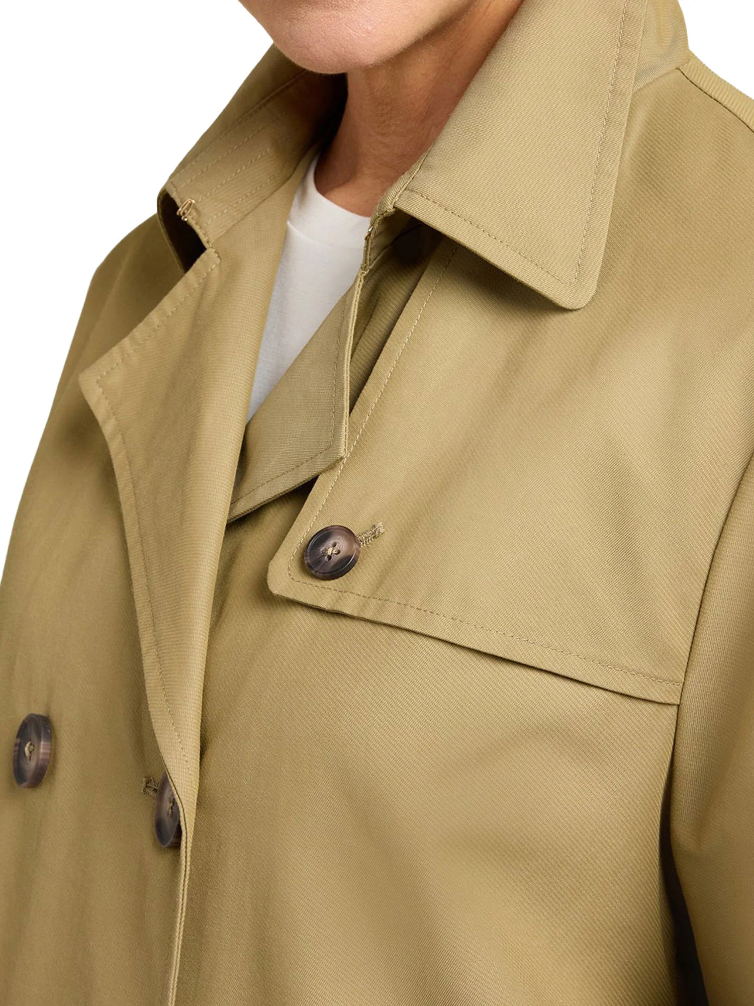 Trench Luisa Viola Donna doppio petto gabardina kaki - Image 3