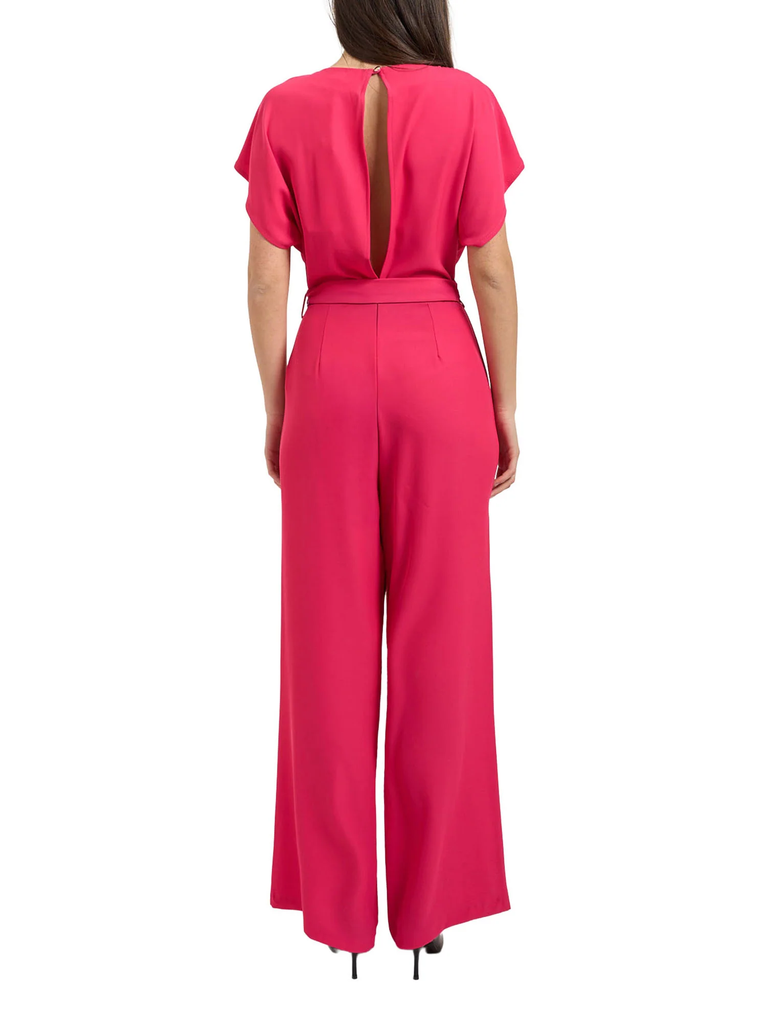 Tuta Yes Zee donna manica corta Poly fucsia - Image 2