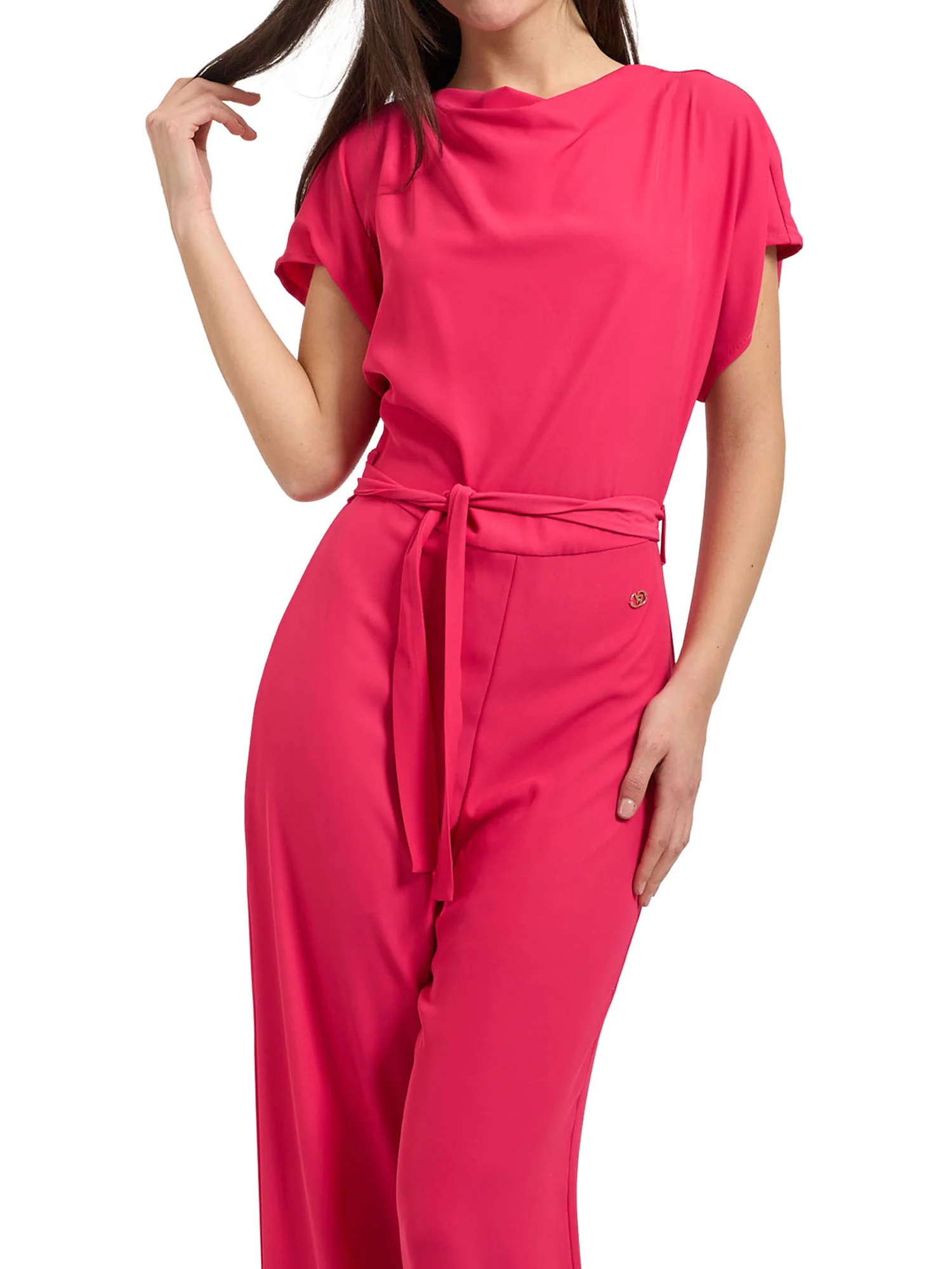 Tuta Yes Zee donna manica corta Poly fucsia - Image 3