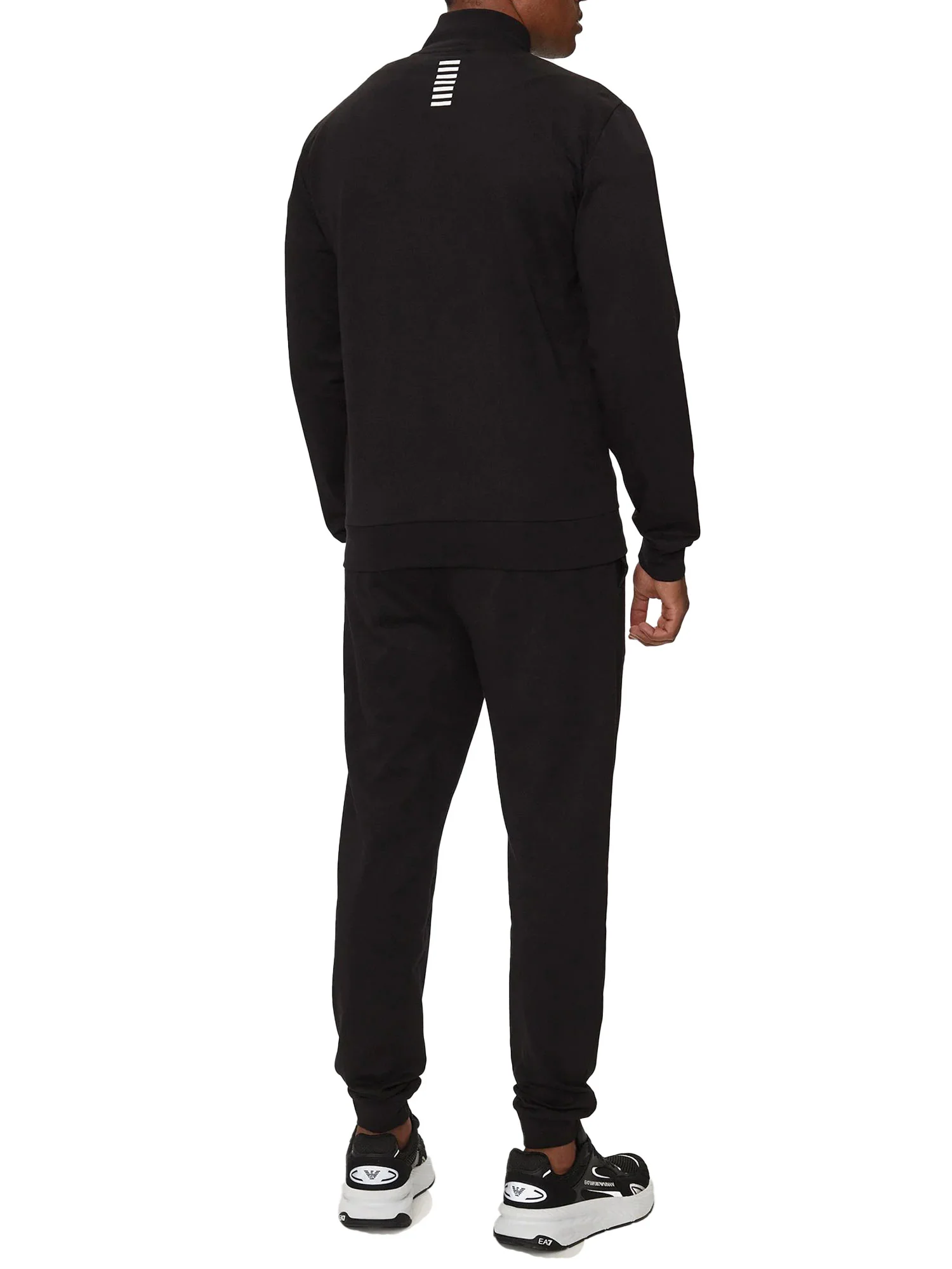 Tuta EA7 uomo con zip e logo Felpa nero multi - Image 2