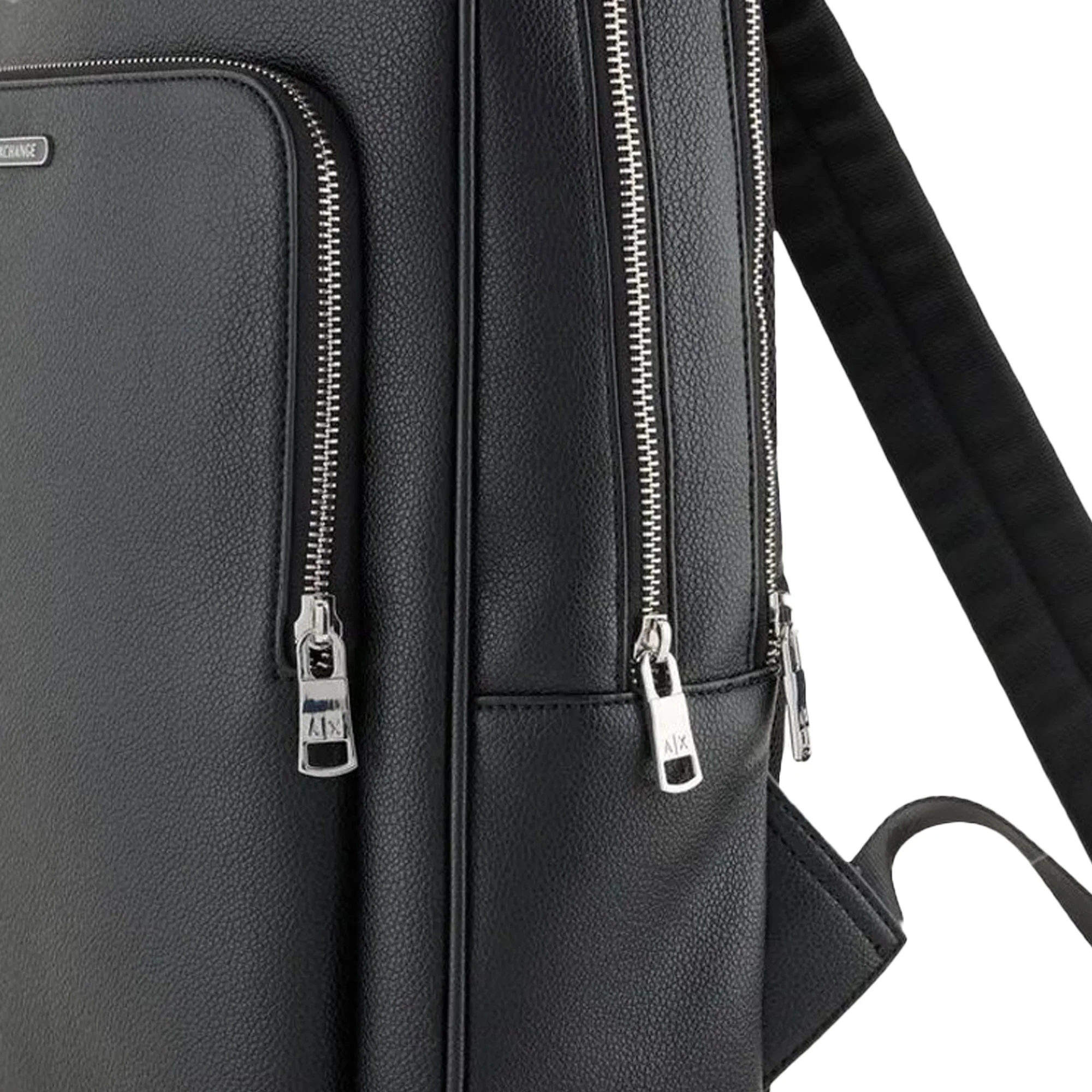 Zaino Armani Exchange uomo Double zip PU nero - Image 3