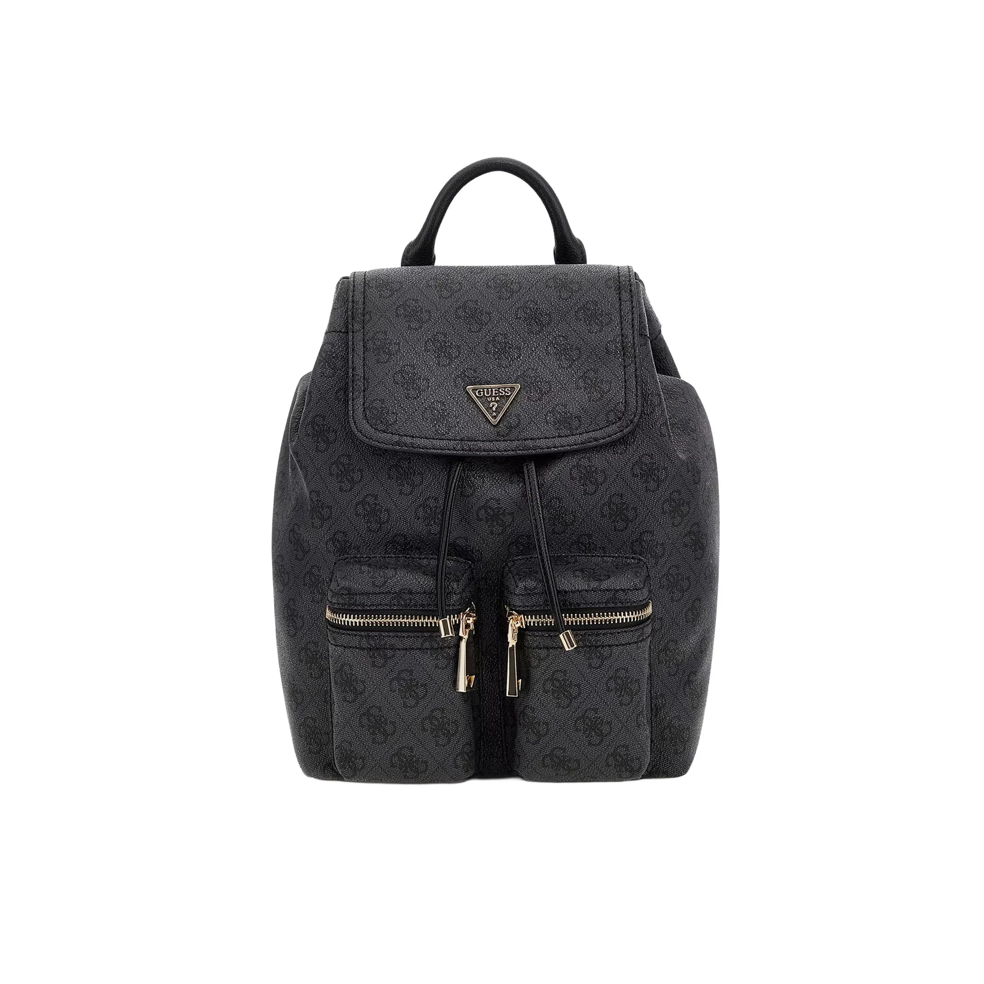 Zaino Guess donna Flap Manhattan II logo coal